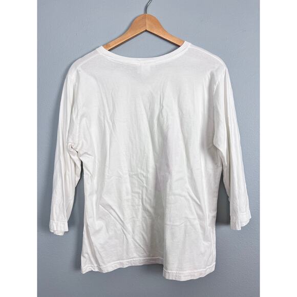 Marushka Women's L T-Shirt Alligator Art to Wear Hand Printed Coastal Florida - Picture 3 of 9